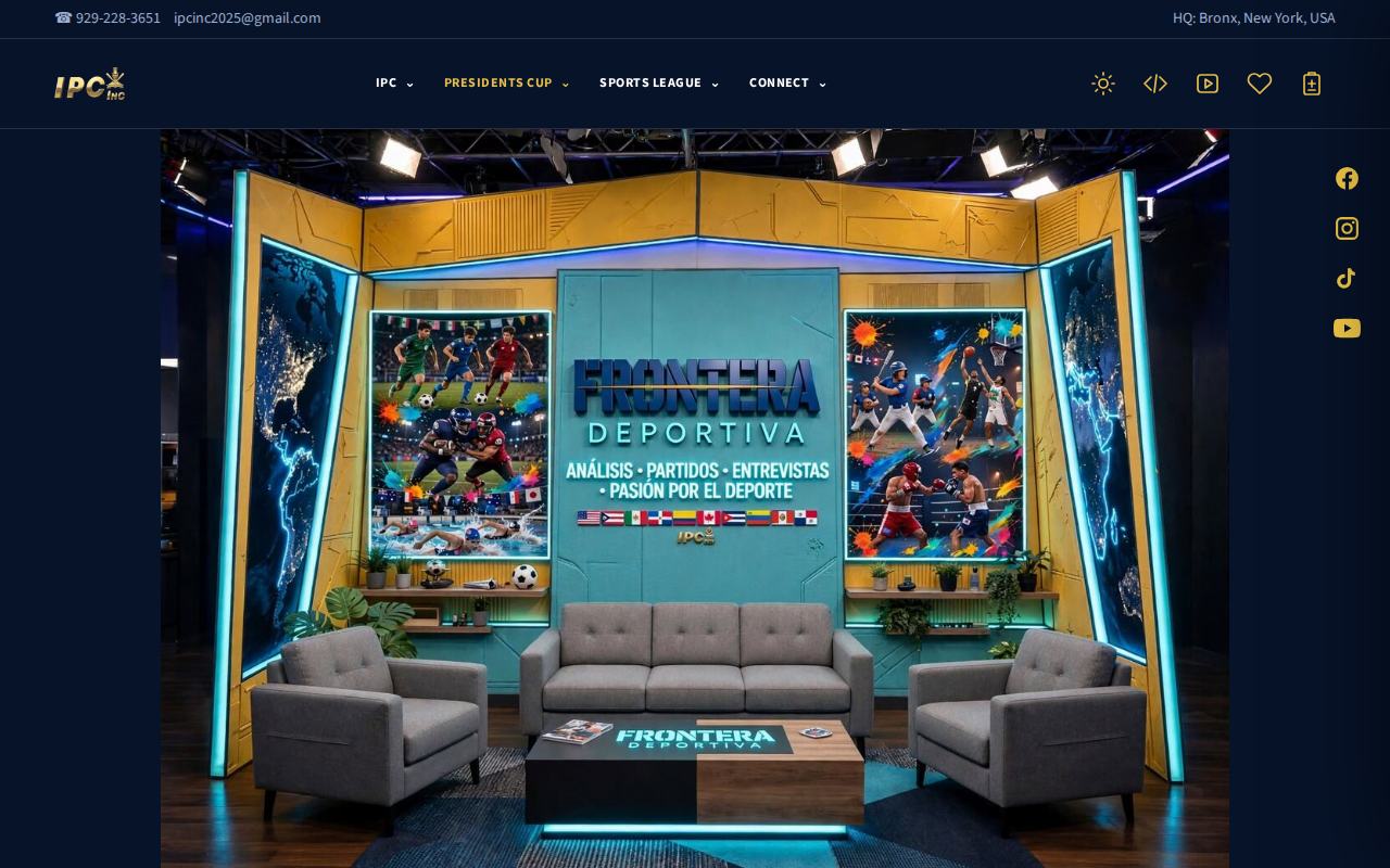 Website preview for International Presidents Cup Inc.